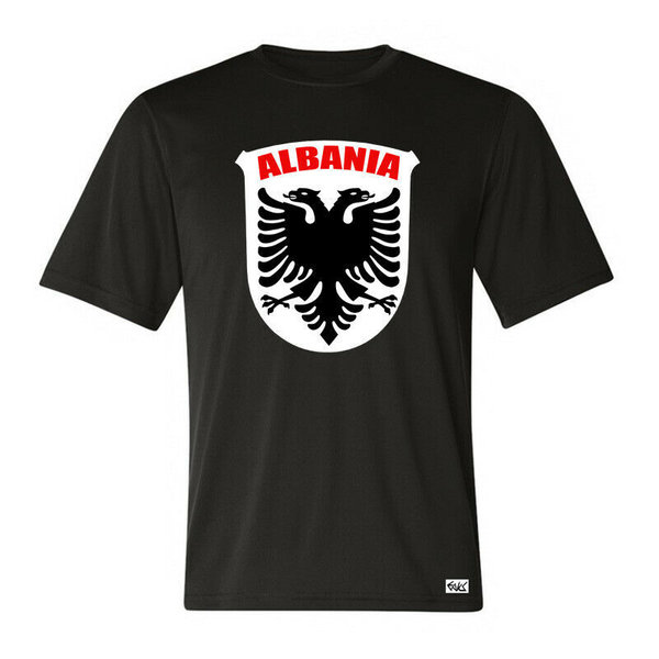 EAKS® Herren T-Shirt "ALBANIEN WAPPEN" Albania Shqipërisë Sport Fußball WM EM