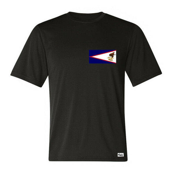 EAKS® Herren T-Shirt "AMERIKANISCH-SAMOA FLAGGE" Fahne American Samoa USA Sport