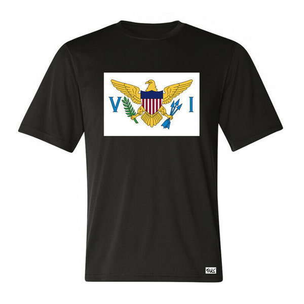 EAKS® Herren T-Shirt "AMERIKANISCHE JUNGFERNINSELN FLAGGE" Virgin Islands USA