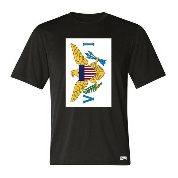 EAKS® Herren T-Shirt "AMERIKANISCHE JUNGFERNINSELN FLAGGE" Virgin Islands USA