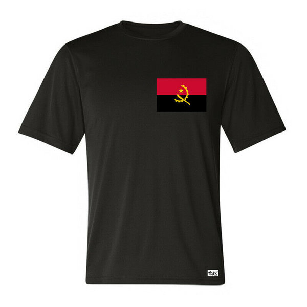 EAKS® Herren T-Shirt "ANGOLA FLAGGE" Fahne Afrika Sport Fußball WM Reisen Urlaub