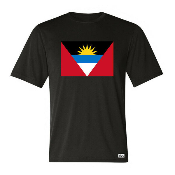 EAKS® Herren T-Shirt "ANTIGUA UND BARBUDA FLAGGE" Fahne Karibik Reisen Urlaub WM