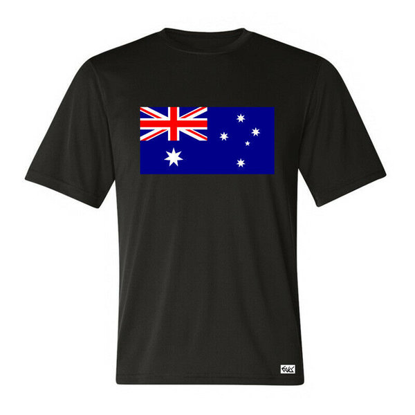 EAKS® Herren T-Shirt "AUSTRALIEN FLAGGE" Fahne Australia Fußball Sport WM Urlaub