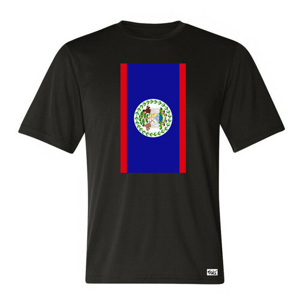 EAKS® Herren T-Shirt "Motiv: BELIZE FLAGGE" Fahne Fußball Sport WM Karibik Urlaub