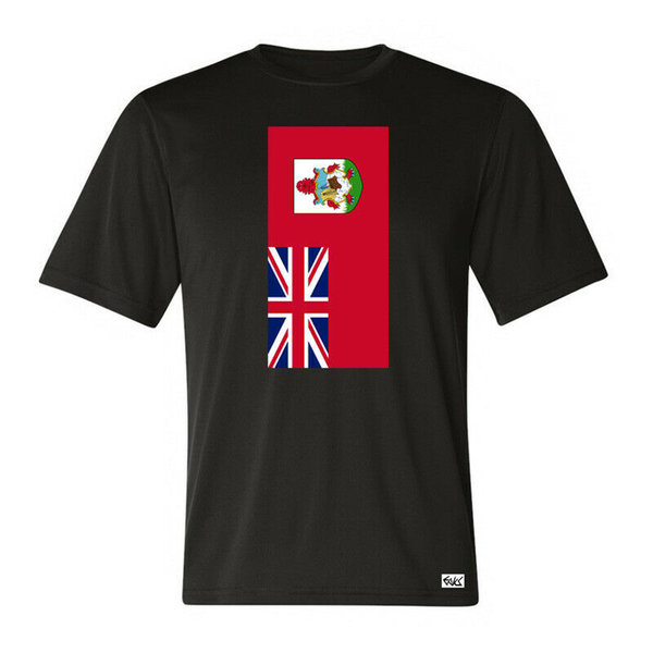 EAKS® Herren T-Shirt "Motiv: BERMUDA FLAGGE" Fahne Fußball Sport WM Ländershirt