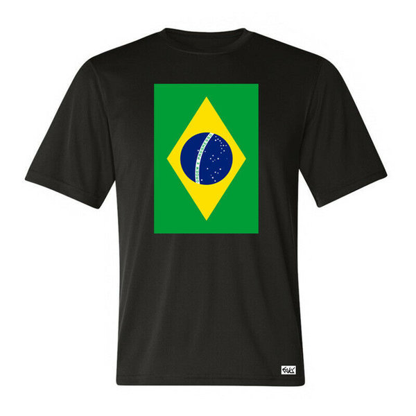EAKS® Herren T-Shirt "Motiv: BRASILIEN FLAGGE" Fahne Brazil Fußball WM Sport Südamerika