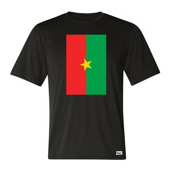 EAKS® Herren T-Shirt "Motiv: BURKINA FASO FLAGGE" Fahne Sport Fußball WM Westafrika