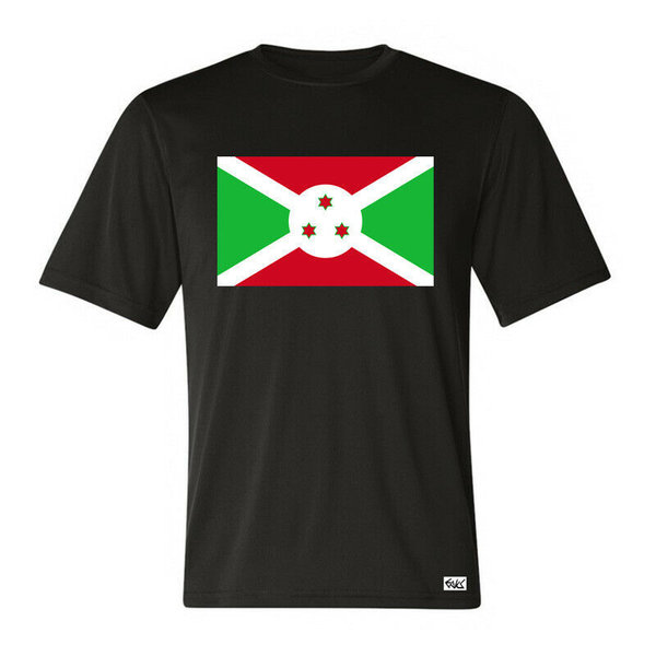 EAKS® Herren T-Shirt "Motiv: BURUNDI FLAGGE" Fahne Uburundi Sport Fußball WM Ostafrika
