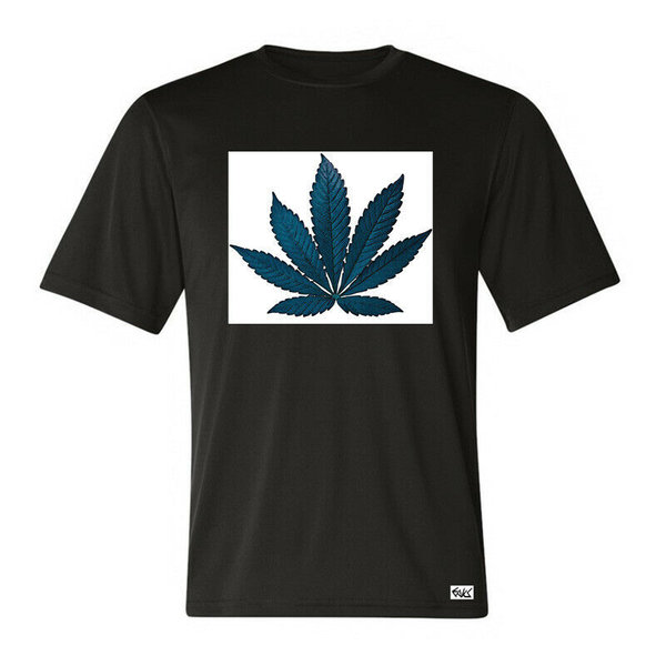 EAKS® HERREN T-SHIRT "Motiv: CANNABIS LEAF" FARBWAHL Cannabisblatt Gras Weed Ganja Pot Kiffer Shirt