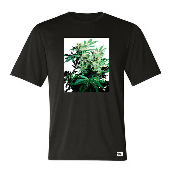 EAKS® HERREN T-SHIRT "CANNABIS PLANT" Hanfpflanze Gras Weed Ganja Pot Hemp Kiffer Shirt