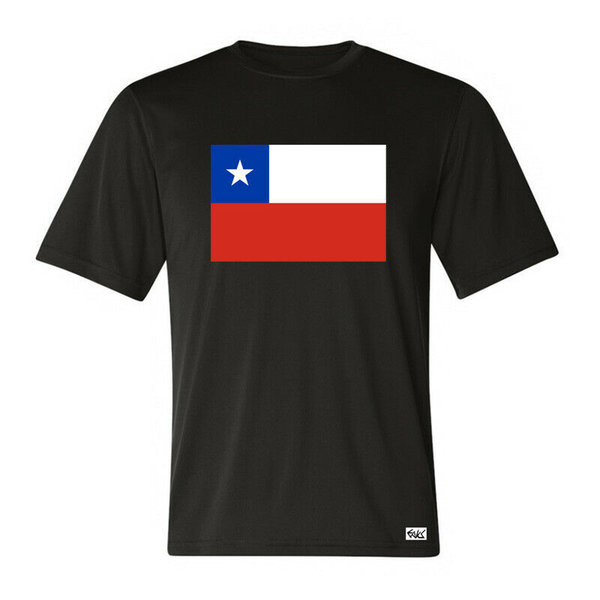 EAKS® Herren T-Shirt "Motiv: CHILE FLAGGE" República de Chile Fahne Fußball Sport WM