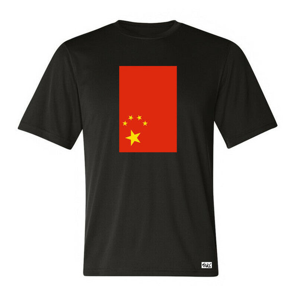 EAKS® Herren T-Shirt "Motiv: CHINA FLAGGE" Fahne Fußball Sport WM Asien Asia Urlaub