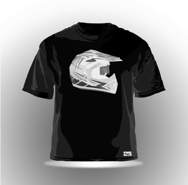 EAKS® Herren T-Shirt "Motiv: CROSS HELMET" Motocross MTB Motorrad Biker Mofa Roller