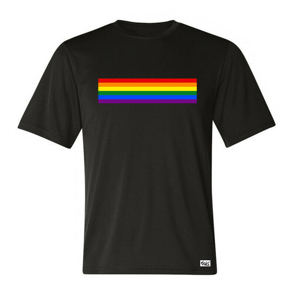 EAKS® Herren T-Shirt "GAY-RAINBOW-FLAGGE" Regenbogenfahne Lesben- / Bi- / Schwulenbewegung Lesbians