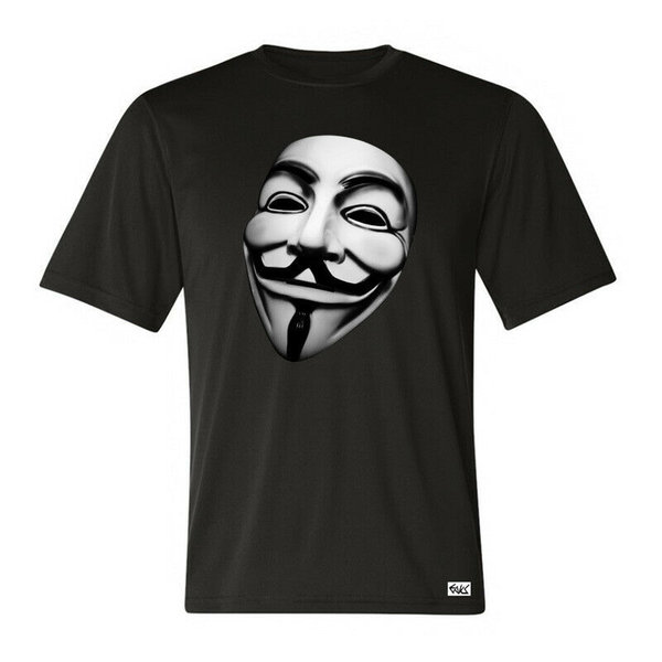 EAKS® HERREN T-SHIRT "Motiv: GUY FAWKES / ANONYMOUS-MASKE" Hacker V wie Vendetta