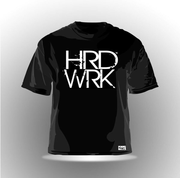EAKS® HERREN T-SHIRT "Motiv: HRD WRK / HARD WORK" Graffiti Bodybuilding Fitness Hip Hop Kraftsport