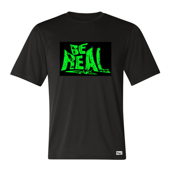 EAKS® Herren T-Shirt "Motiv: BE REAL" Graffiti-Tag Old School Hip Hop Rap Heavy Metal Train-Bombing