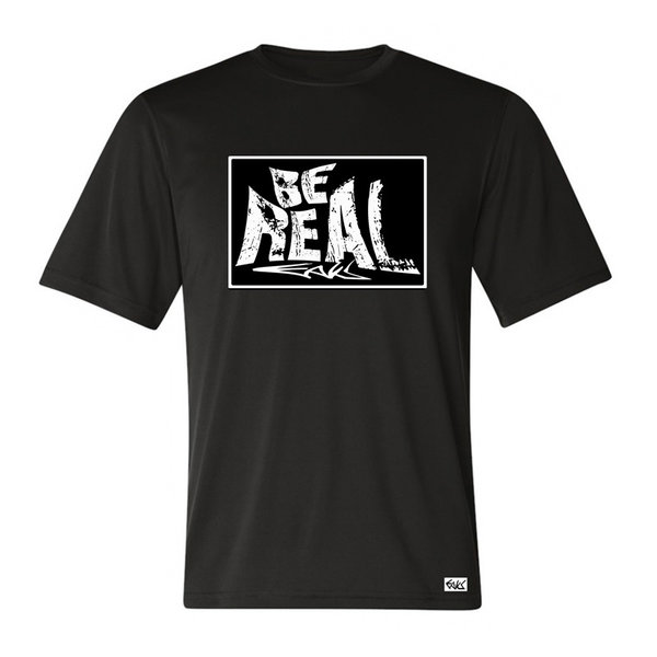 EAKS® Herren T-Shirt "Motiv: BE REAL" Graffiti-Tag Old School Hip Hop Rap Heavy Metal Train-Bombing