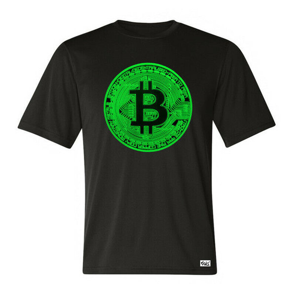 EAKS® Herren T-Shirt "Motiv: BITCOIN-MÜNZE" Farbwahl Krypto BTC Crypto Kryptobörse Börse Aktien
