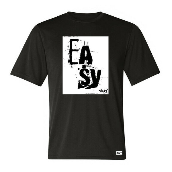 EAKS® Herren T-Shirt "Motiv: EASY" Funshirt Partyshirt Spruchshirt Statement-Shirt