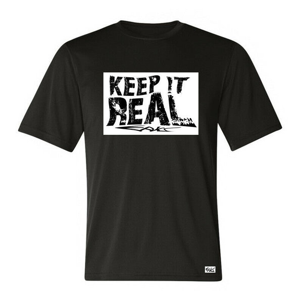 EAKS® Herren T-Shirt "Motiv: KEEP IT REAL" Graffiti-Tags Old School Hip Hop Rap Graffiti-Bombing