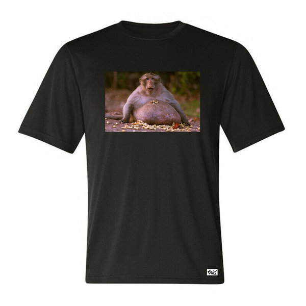 EAKS® Herren T-Shirt "Motiv: LAZY MONKEY / FAULER AFFE" Funshirt Tiershirt Affenshirt Spaßshirt