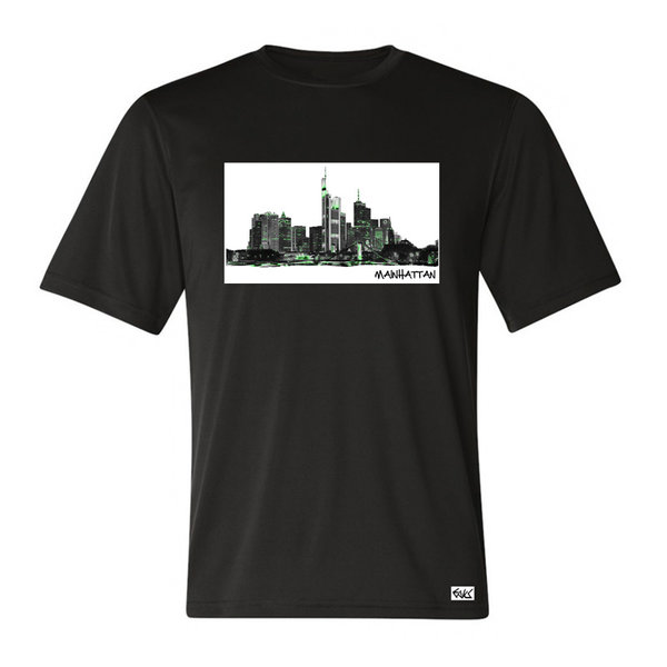 EAKS® Herren T-Shirt "Motiv: MAINHATTAN / SKYLINE FRANKFURT AM MAIN" Stadtshirt Städteshirt FFM