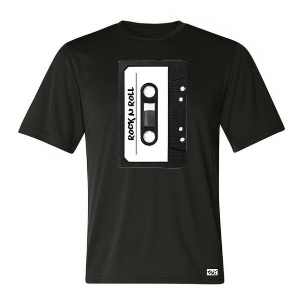 EAKS® Herren T-Shirt "Motiv: MC KASSETTE ROCK / ROCK 'N' ROLL" Musik Music Old School Tape