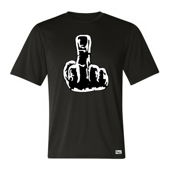 EAKS® Herren T-Shirt "Motiv: MIDDLE FINGER" Mittelfinger Stinkfinger Spaß Funshirt Hardcore-Style