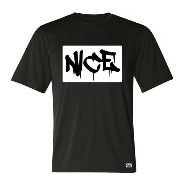 EAKS® Herren T-Shirt "Motiv: NICE-GRAFFITI-TAG" Hip Hop Rap Old School-Bombing Techno
