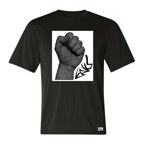 EAKS® Herren T-Shirt "Motiv: RAISED FIST" farbwahl erhobene Faust Symbol Revolution Hardcore-Style