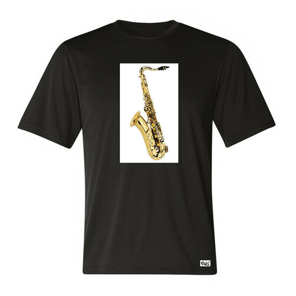 EAKS® Herren T-Shirt "MOTIV: SAXOPHONE" Saxofon Musik Jazz Funk Soul Swing Blues Orchester Musiker