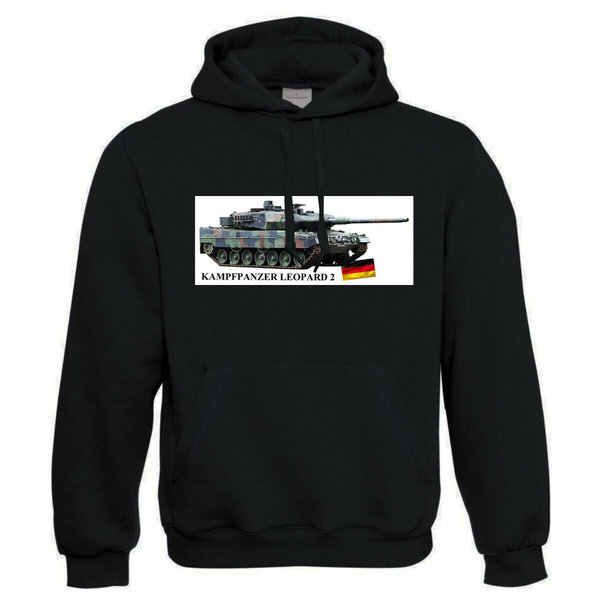 EAKS® Hoodie "Motiv: Kampfpanzer Leopard 2" Kapuzenpullover Hoody Militär Bundeswehr BRD Military