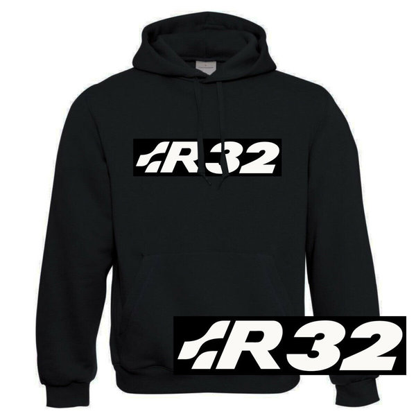 EAKS® Hoodie "Motiv: R32-SCHRIFTZUG" Logo Kapuzenpullover Hoody Tuning Motorsport Rennsport
