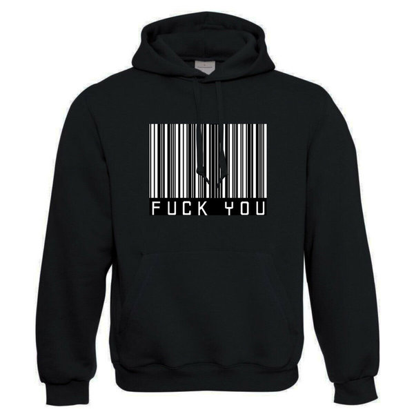 EAKS® Herren Hoodie Motiv: "Fuck You-Barcode"