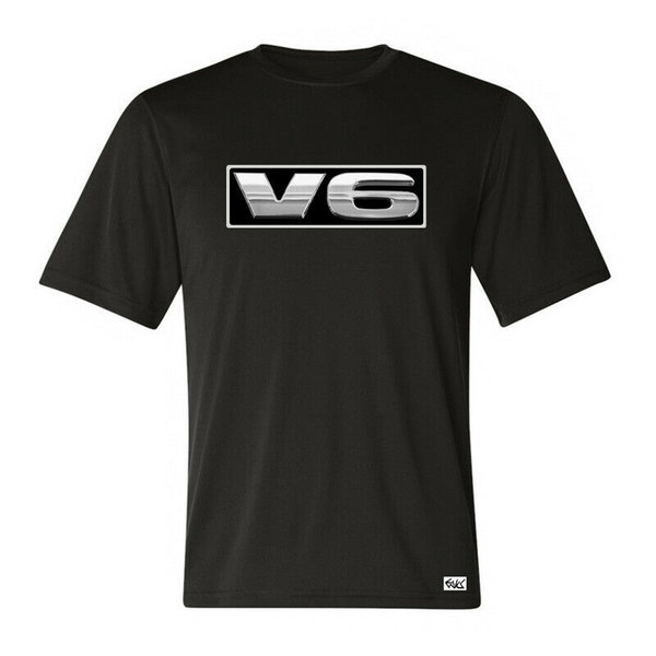 EAKS® Herren T-Shirt "Motiv: V6-SCHRIFTZUG " V6-Logo Motorsport Rennsport Tuning Oldtimer Autoshirt