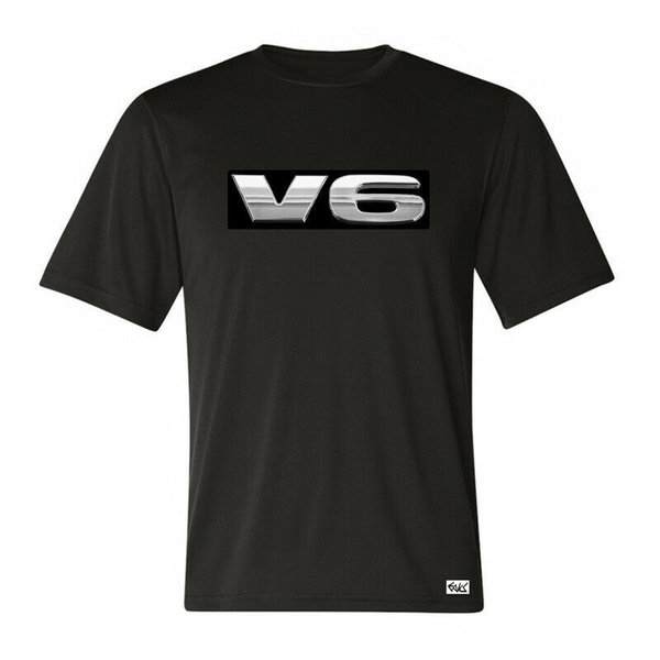 EAKS® Herren T-Shirt "Motiv: V6-SCHRIFTZUG " V6-Logo Motorsport Rennsport Tuning Oldtimer Autoshirt