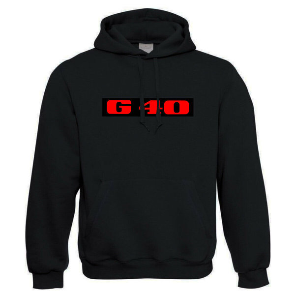 EAKS® Hoodie "Motiv: G40-SCHRIFTZUG" Logo Emblem Hoody Kapuzenpullover Tuningszene 86c Motorsport