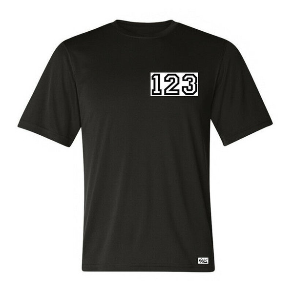 EAKS® Herren T-Shirt "Motiv: WUNSCHZAHL" Wunschziffern 0 bis 999, Front- / Brust- oder Rückendruck