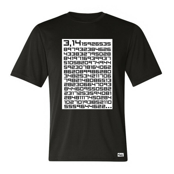 EAKS® Herren T-Shirt "Motiv: ZAHL PI" Kreiszahl π Mathematik-Nerd Spaß Fun Shirt witzig funny