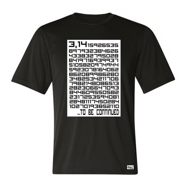 EAKS® Herren T-Shirt "Motiv: ZAHL PI" Kreiszahl π Mathematik-Nerd Spaß Fun Shirt witzig funny