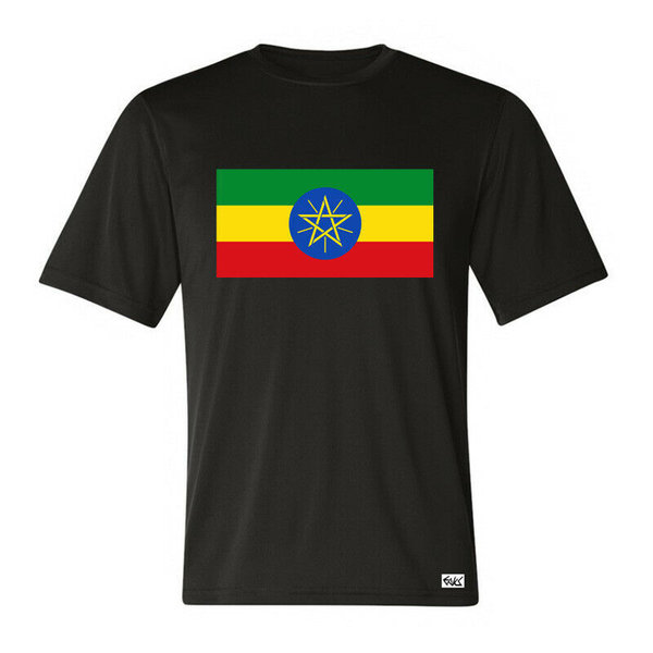 EAKS® Herren T-Shirt "ÄTHIOPIEN FLAGGE" Fahne Ethiopia Fußball Sport WM Afrika Urlaub Reisen
