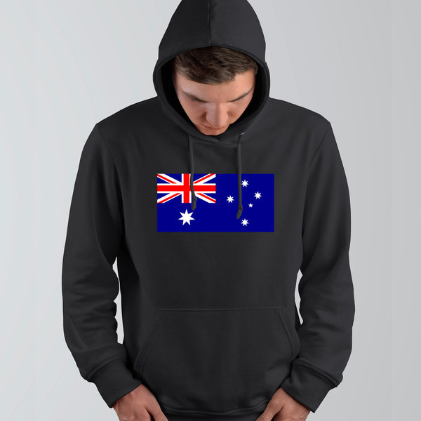 EAKS® Hoodie "AUSTRALIEN FLAGGE" Fahne Hoody Kapuzenpullover Australia Sport Fußball WM Urlaub