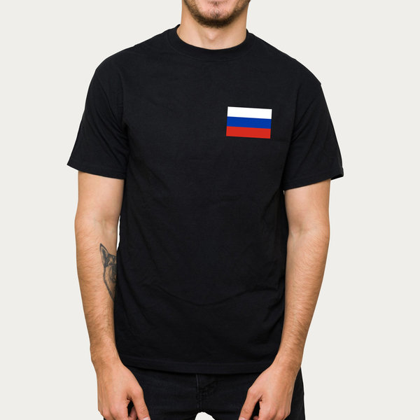 EAKS® Herren T-Shirt "RUSSLAND FLAGGE" Fahne Russia Wladimir Putin Sport Fußball EM WM Urlaub Reisen