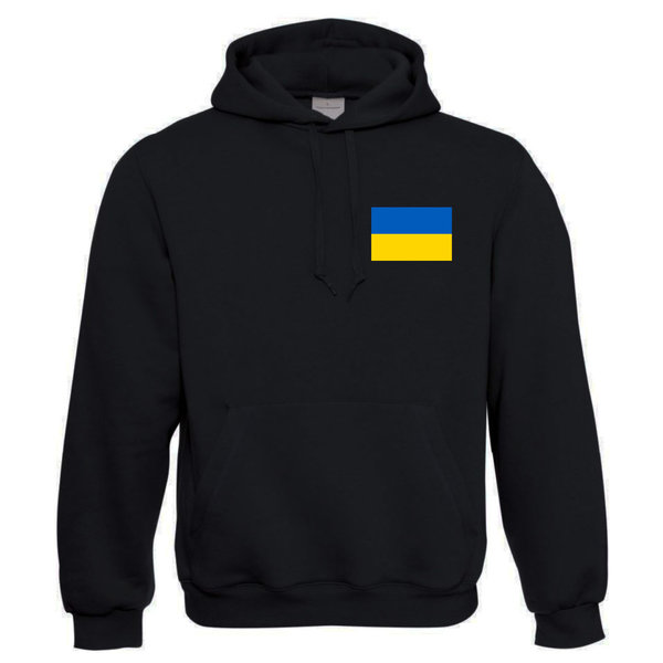 EAKS® Hoodie "UKRAINE FLAGGE" Fahne Hoody Kapuzenpullover Ukrajina Ukraina Sport Fußball WM EM