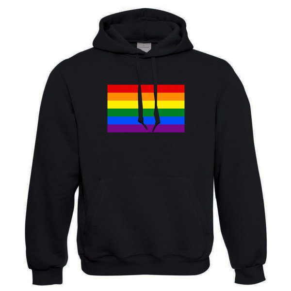 EAKS® Hoodie "GAY-RAINBOW-FLAGGE" Hoody Regenbogenfahne Kapuzenpullover Lesbisch Schwul Bisexuell