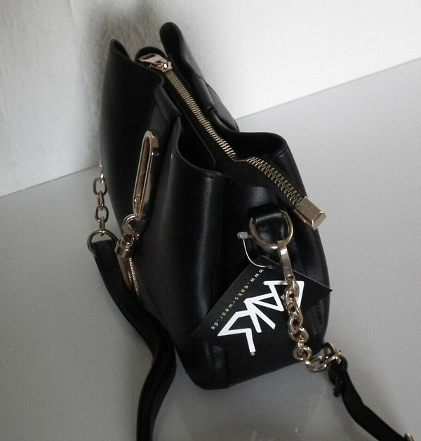 EAKS® Luxus Damentasche Handtasche Abendtasche schwarz-gold Schultertasche NEU