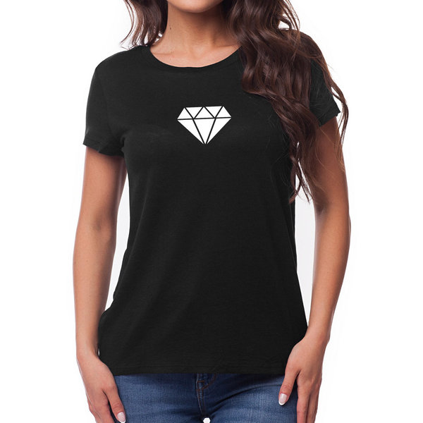 EAKS® Damen T-Shirt "White Diamond / Weißer Diamant"