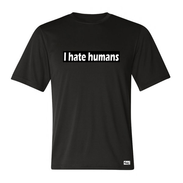 EAKS® Herren T-Shirt "I hate humans" Fun Shirt Ich hasse Menschen Funshirt Kultshirt Kult Shirt