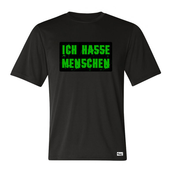 EAKS® Herren T-Shirt "Ich hasse Menschen" Fun Spaß Kult Funshirt Spaßshirt Spruchshirt Spruch Shirt